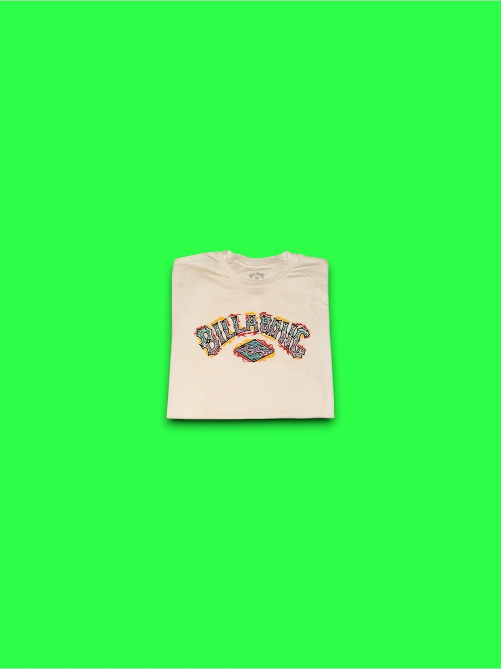 Vintage Billabong Men's Graphic Tee T-Shirt Off White Short Sleeve Large